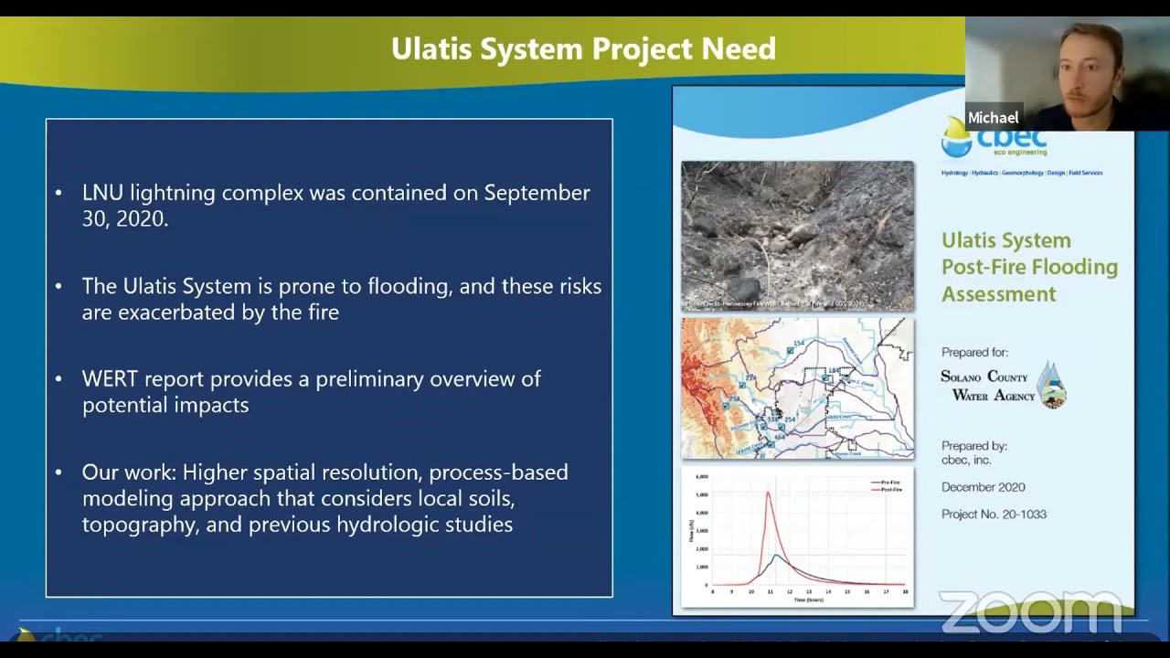 Predicting Magnitude of Post Fire Flooding - Ulatis Flood Control Project Case Study