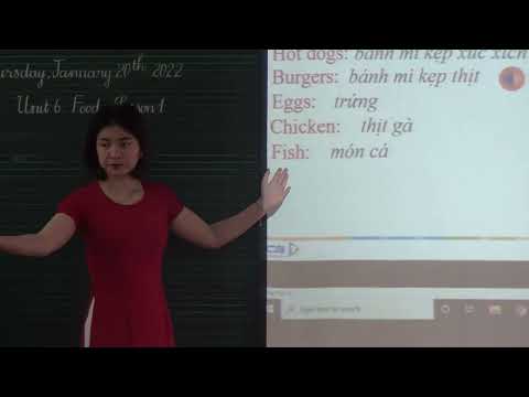 Tiết dạy Tiếng anh lớp 2: Food lesson1 - Trường tiểu học thị trấn Mường Chà năm học 2021-2022
