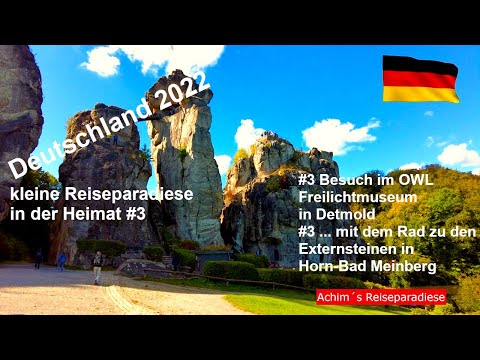 Ein Tag im Freilichtmuseum Detmold und eine Radtour zu den Externsteinen im Teutoburger Wald.