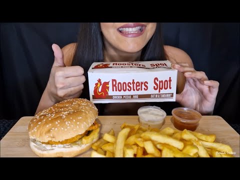 ASMR SPICY CHICKEN BURGER! 🔥 🍔🍟🌶️