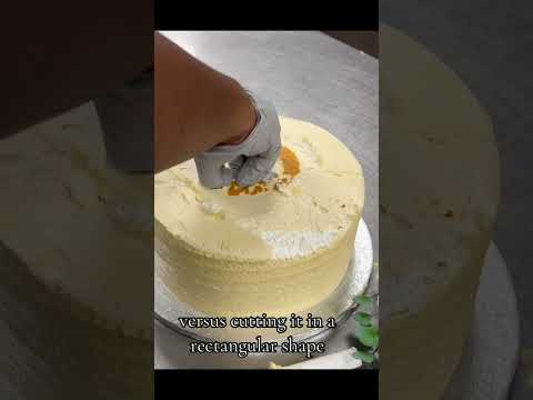 How to cut a cake to maximize the servings!