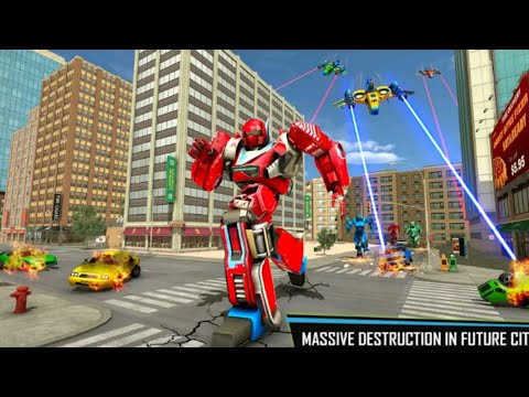 Drone robot car game - Robot transforming games Pro