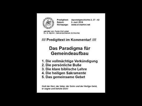 03.06.2018 - Das Paradigma für Gemeindeaufbau