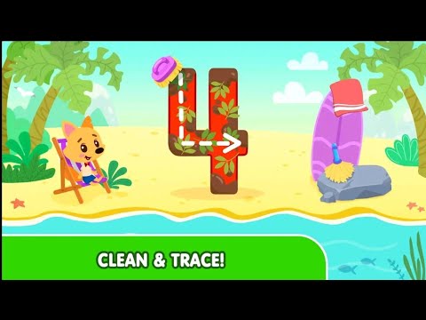 Wash the numbers 🔢 - Learn to trace Numbers from 1 to 5 by cleaning them!!