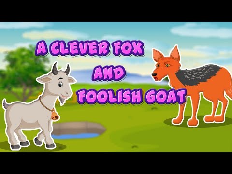 The Clever Fox And The Foolish Goat / English Animated Story / Learning Story / Kiddy-party