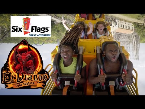 El Diablo Looping Steel Coaster Promo POV HD Six Flags Great Adventure Roller Coaster Video