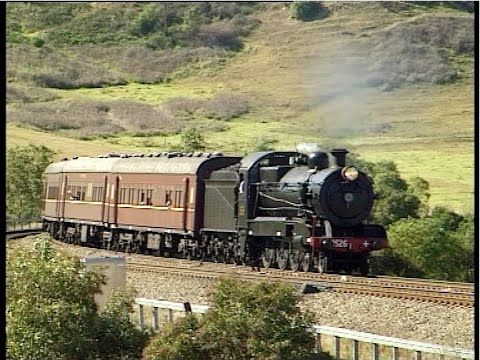 Australian steam locomotive 3526 - First mainline trial - Thirlmere to Campbelltown - May 2004