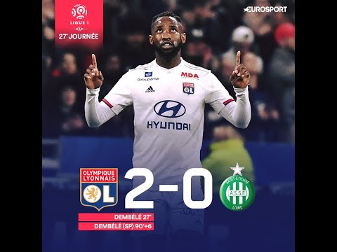 OL 2 - 0 ASSE - Le pénalty de MOUSSA DEMBELE ! (01/03/2020) / vidéo 3/4