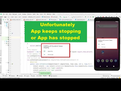 (Solved Android Studio Error) Unfortunately App keeps stopping or App has stopped