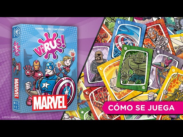 Vídeo relacionado con Virus Marvel - Juego de Cartas - Super Héroes - 2 a 5 Jugadores - Edad Mínima 8 años - Idioma Español