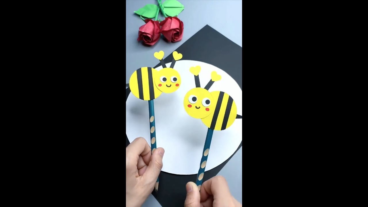 How to Make paper bee Craft | Easy paper crafts | DIY paper crafts