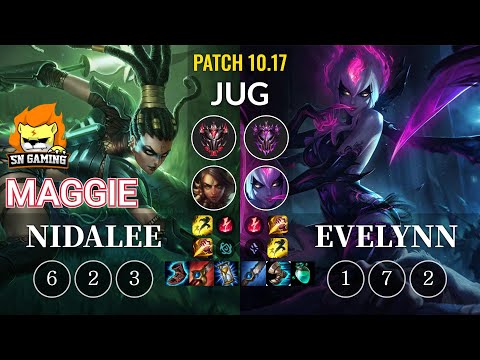 SN Maggie Nidalee vs Evelynn Jungle - KR Patch 10.17