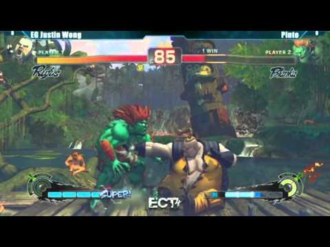 Justin Wong ( Rufus ) vs Pinto ( Blanka ) - ECT 4