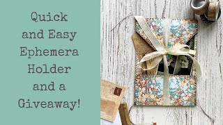 How to make a versatile ephemera holder - for happy mail or journals