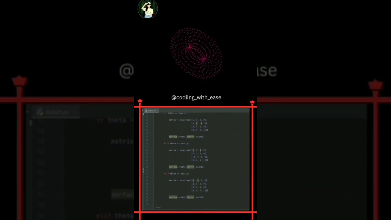 donut animation #coding #programming #css #codingwithease #codinglife #animation #python #donut