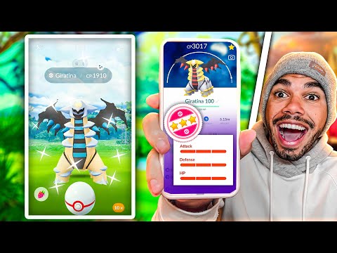 PEGAMOS UM GIRATINA SHINY E UM GIRATINA 100% - pokemon go | Cris |