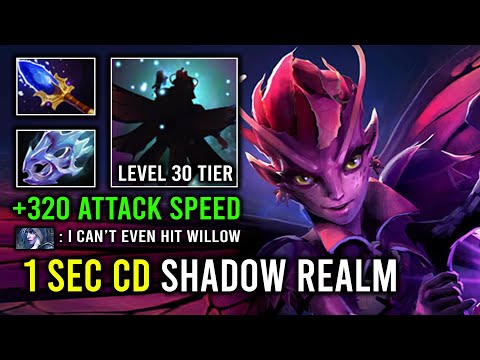 WTF 1 Sec Downtime Shadow Realm CD Level 30 Dark Willow Spammer Max Speed Dota 2