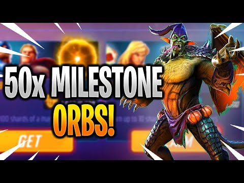 50x MILESTONE ORB OPENING! - MARVEL Strike Force - MSF