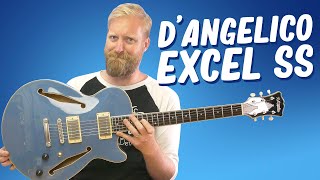 Video thumbnail for D'Angelico Excel SS Tour - A small bodied semi hollow rock n' roll machine - New headstock design? by 60 Cycle Hum