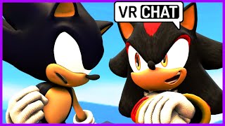 Dark Sonic meets Shadow in Vr chat SONIC IS MAD!