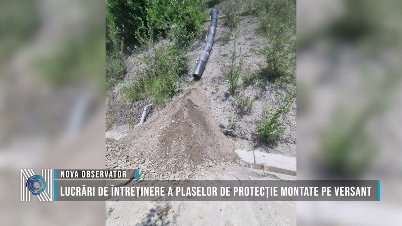 Lucrări de întreținere a plaselor de protecție montate pe versant