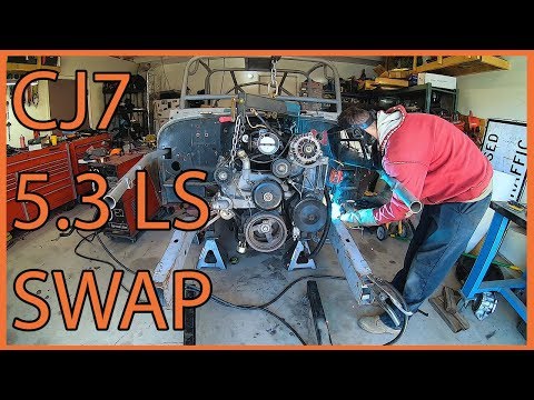 Rock Crawler CJ7 LS Build - Mounting The Engine