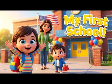 My First Day at School | Fun Kids Cartoon Story for Preschool and Kindergarten🏫