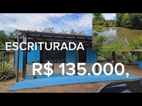 [1034] CHACRINHA EM CAMPESTRE VELHO 2.100 M², ESCRITURA, AÇUDE, CASA  MOBÍLIA R$ 135.000,