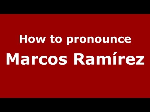 How to pronounce Marcos Ramírez (Spanish/Argentina) - PronounceNames.com