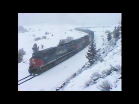 WINTER RAILROADING,  CSX, CR, SP, AMT, UTAH, NSM, Trains running in snow storms