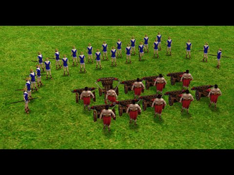 Age of mythology 25 militias vs 10 cheiroballistas