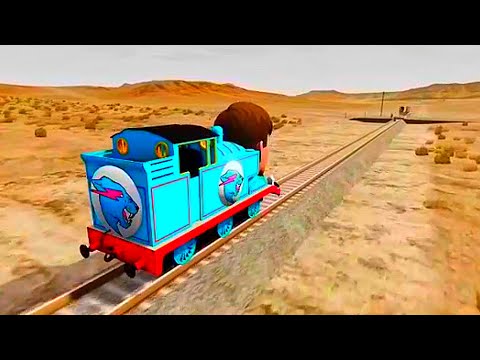 Funny trains vs Bollards 🚗