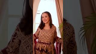 Pink Embellished Chiffon Maxi Gown - Video 1