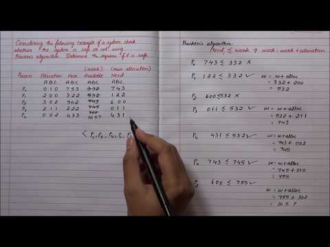 Banker's algorithm for deadlock avoidance | An example.