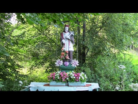 Przydrożna kapliczka w Kamesznicy św. Jan Niepomucen