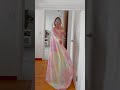 Siril Embroidered Embellished Printed Bollywood Georgette Saree Pink Multicolor