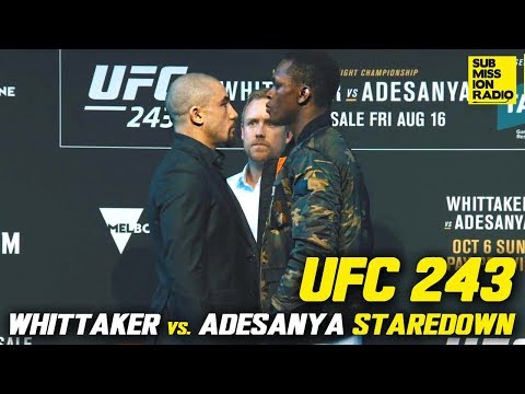 UFC 243: Robert Whittaker vs. Israel Adesanya Staredown