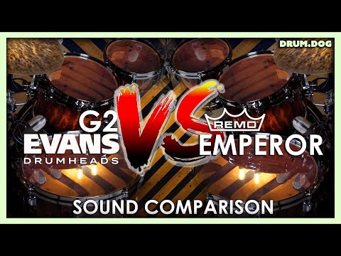 Evans G2 vs. Remo Emperor - Tom Head Sound Comparison!