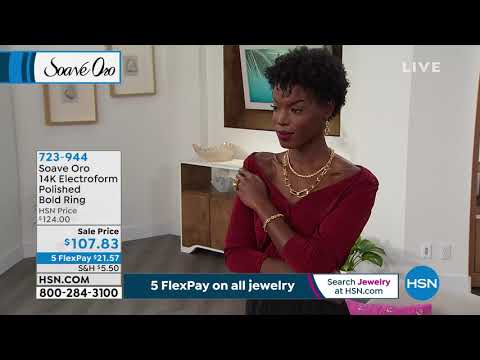 Soave Oro 14K Gold Electroform Polished Bold Ring