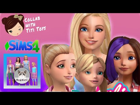 SIMS 4 | CAS | Barbie dreamhouse adventures household 💖 - Collab with Titi Toys and dolls + CC LIST