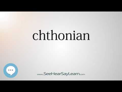 chthonian - Smart & Obscure English Words Defined 🗣🔊