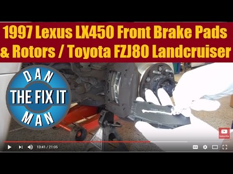 1997 Lexus LX450 Replacing Front Brake Pads & Rotors (Same as Toyota Land Cruiser FJ80)