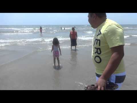 en la playa de galveston