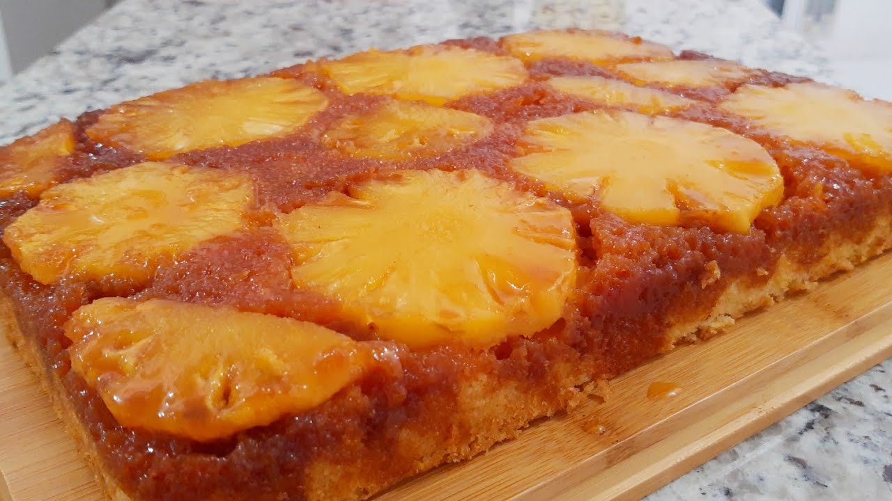 BOLO DE ABACAXI INVERTIDO - BOLO CARAMELIZADO - MAIS FÁCIL DO MUNDO - DELICIOSO