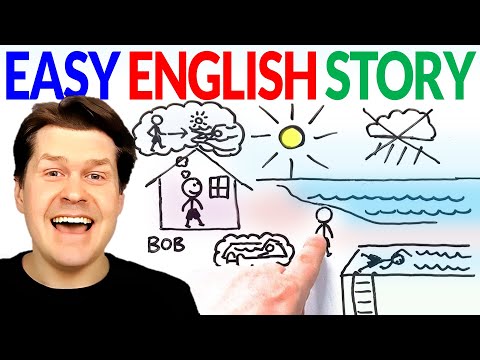 Bob Wants to Swim | Easy Simple Beginner English Listening Story | Comprehensible Input for ESL/ELT