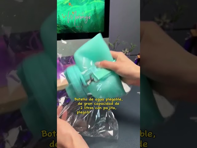 Vídeo relacionado con UBBY Demon Hunters Botella de agua 500 ml a prueba de fugas con pajita, vaso con tapa de silicona, botella de acero inoxidable para trabajo, viajes, actividades al aire libre, escuela (Blanco)