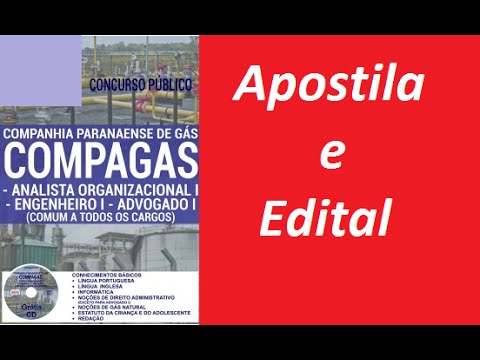 Edital Apostila CARGOS DE NÍVEL SUPERIOR Concurso COMPAGAS 2016