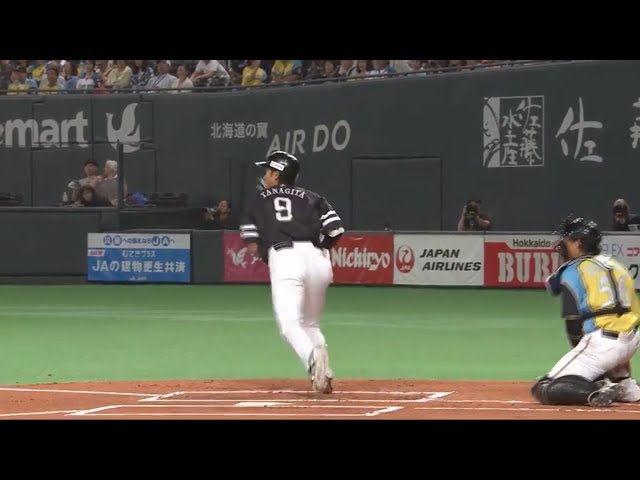 【1回表】9試合連続ヒット!! ホークス・柳田 センター前へ先制タイムリー!!2017/5/26 F-H