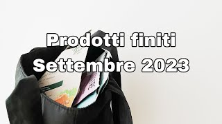 Empty 9/23: prodotti finiti di Settembre