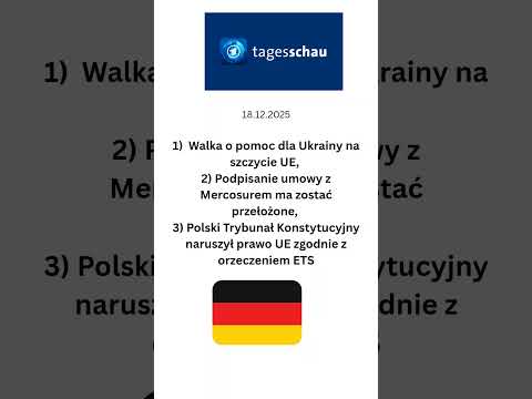 Niemiecki dziennik telewizyjny @tagesschau 18 grudnia